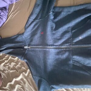 Polo by Ralph Lauren Navy Zip-Up Hoodie with Red Pony Logo